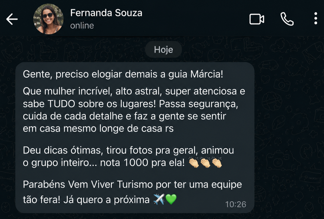Depoimento real de Fernanda Souza no WhatsApp